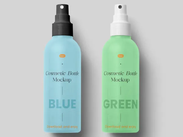 Lying Cosmetic Spray Bottle Mockup 1
