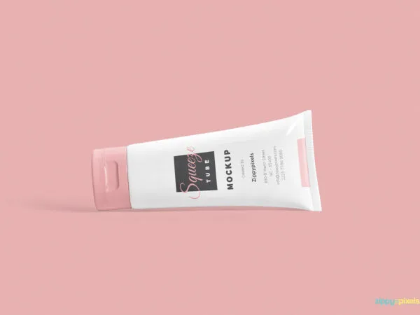 Lying on Side Squeeze Tube Mockup 1