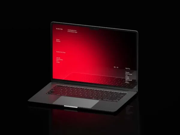 MacBook Air Mockup in Perspective View 1