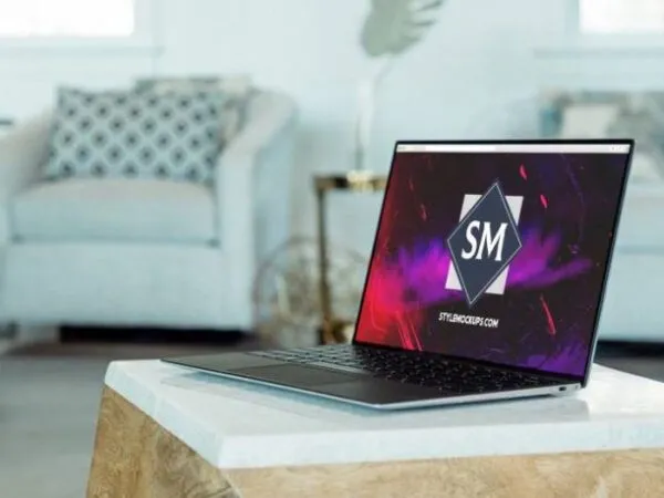 MacBook Pro Workspace Mockup in Realistic Setting 1