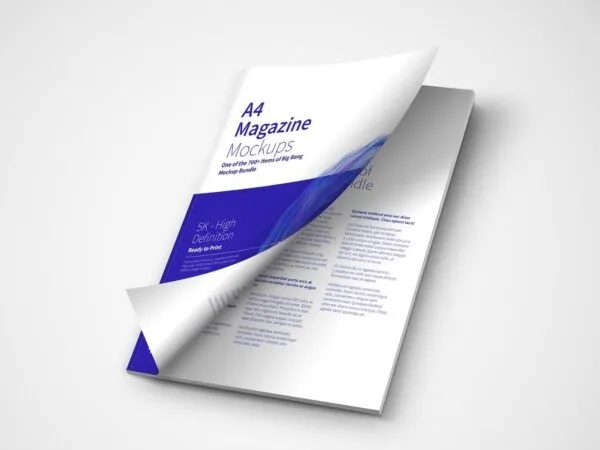 Magazine Semi open Cover Mockup 1