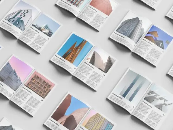 Magazine Set Mockup with Different Images 1