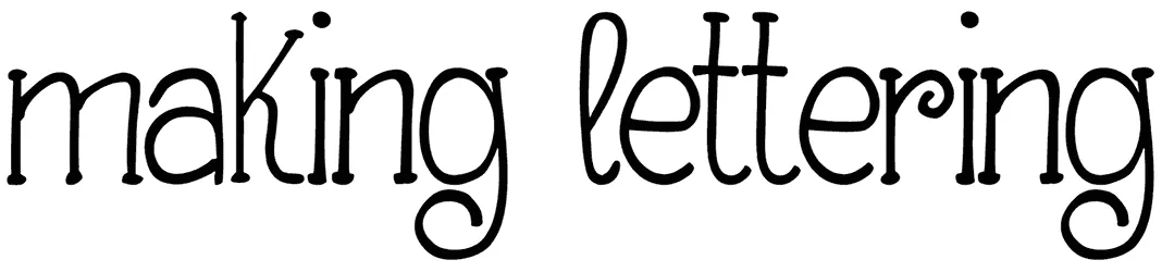 Making Lettering Font 1