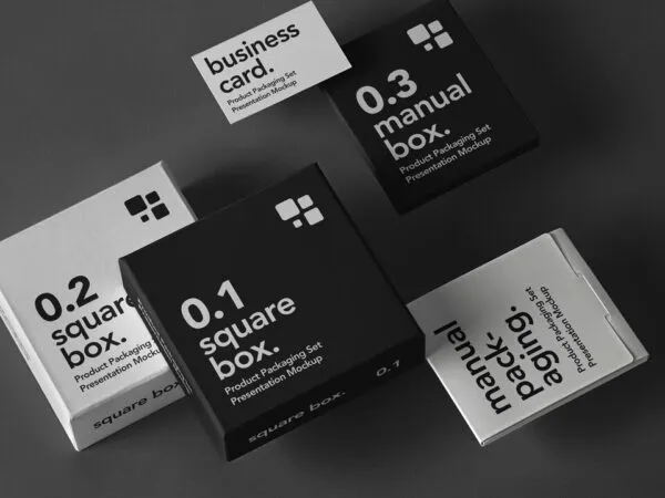 Manual Packaging Mockup Set 1
