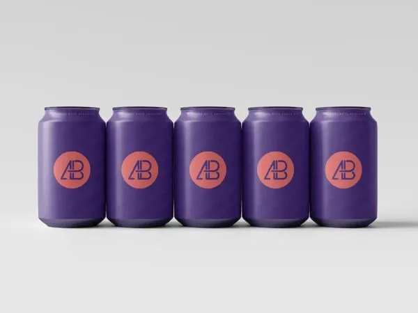 Matte Finish 330ml Can Set Mockup 1