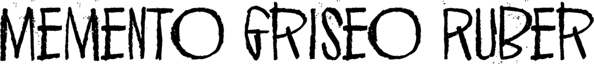 Memento Griseo Ruber Font 1