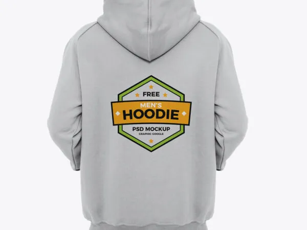 Mens 3D Hoodie with a Drawstring Mockup 1