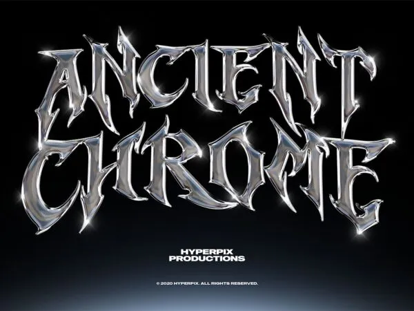 Metal Chrome Text Logo Effect 1
