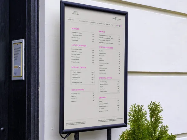 Metal Frame Menu Mockup 1