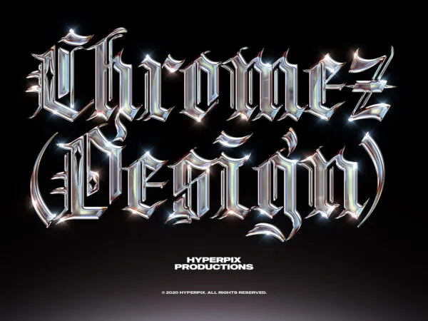 Metal Holographic Chrome Text Effect 1