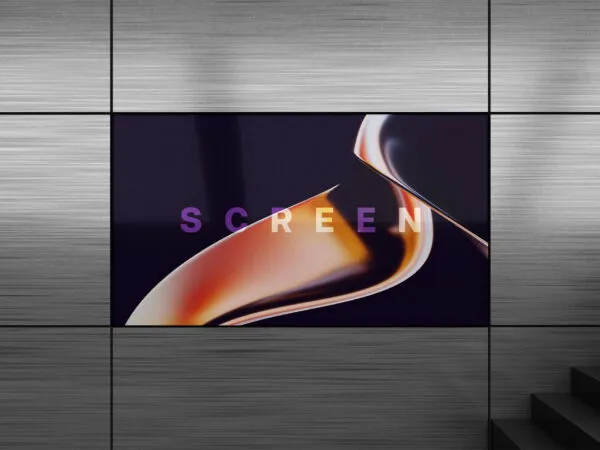 Metallic Wall Screen Mockup 1