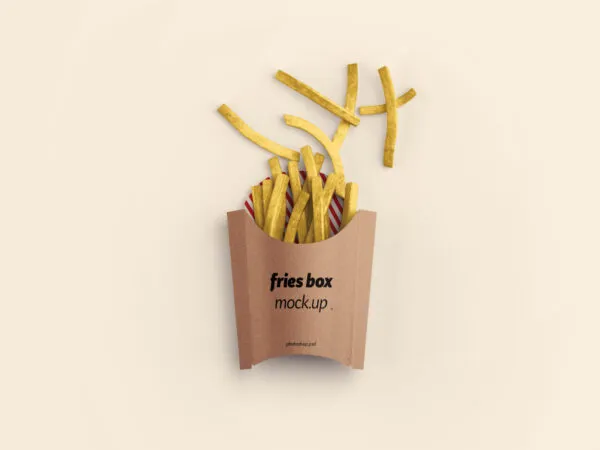 Mini French Fries Box Mockup 1