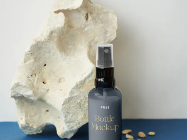 Mini Spray Bottle Mockup in Front Sight 1