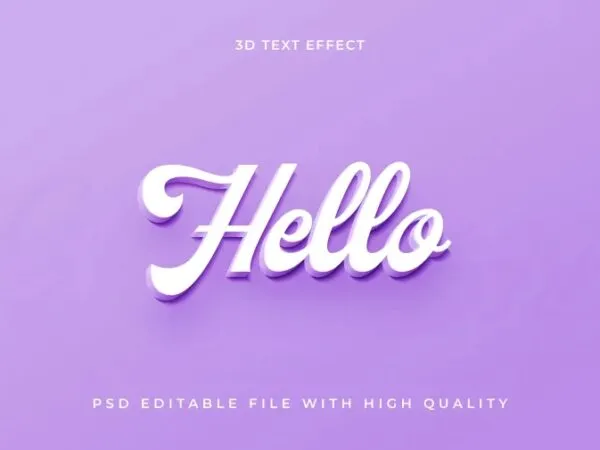 Minimal 3D Text Effect 1