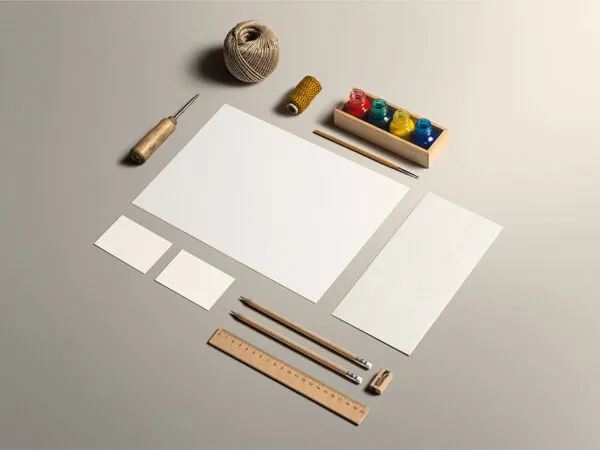 Minimal Art and Craft Stationery Mockup 1