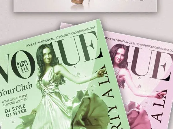 Minimal Classic Vogue Party Flyer Template 1
