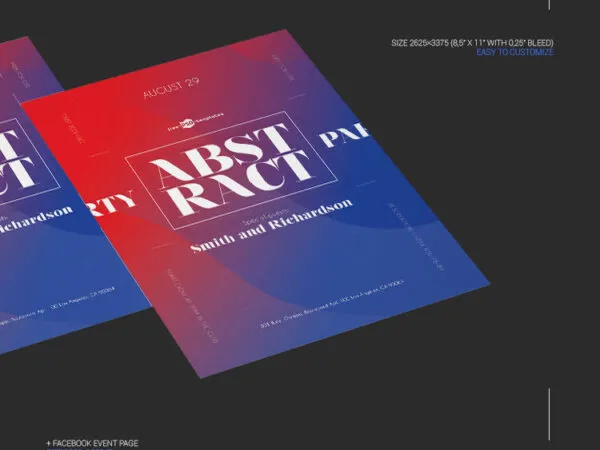 Minimal Classy Party Flyer Template with a Facebook Cover 1