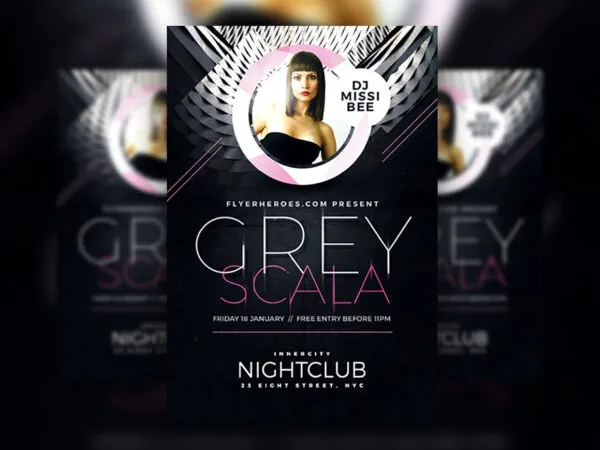 Minimal Club Flyer Template 1