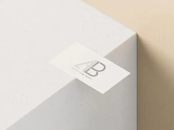Minimal Cutout Style Business Card Mockup 1