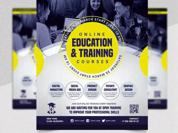 Minimal Education Training Flyer Template 1