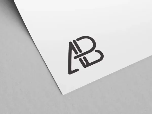 Minimal Logo on Paper Mockup 1