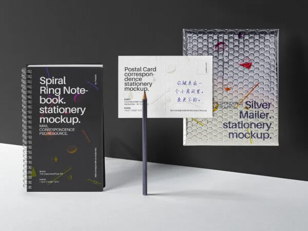 Minimal Mailing Stationery Mockup Set 1