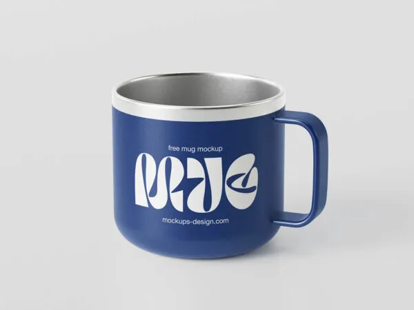 Minimal Metal Mug Mockup 1