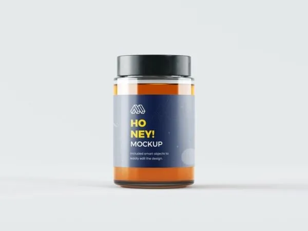 Minimal Mockup of a Honey Jar 1
