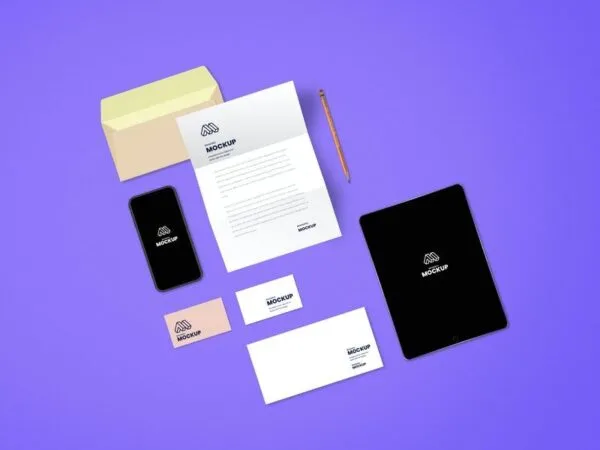 Minimal Overhead Complete Branding Identity Mockup 1