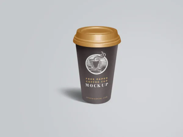 Minimal Paper Coffee Cup Mockup 1