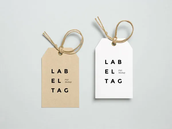 Minimal Paper Label Tag Mockup 1