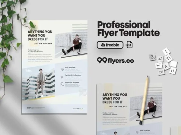 Minimal Professional Fashion Event Flyer Template 1