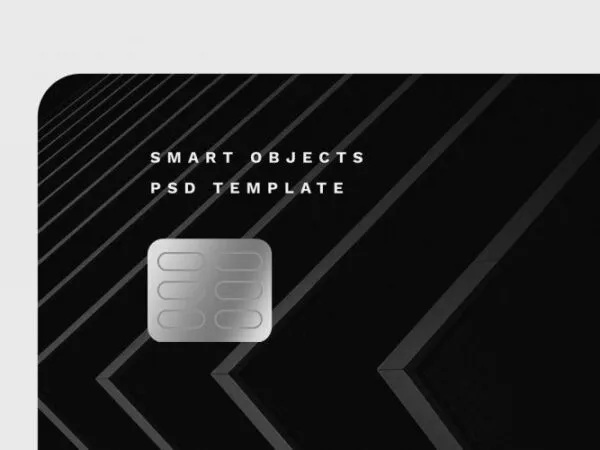 Minimal Titanium Credit Card Mockup 1