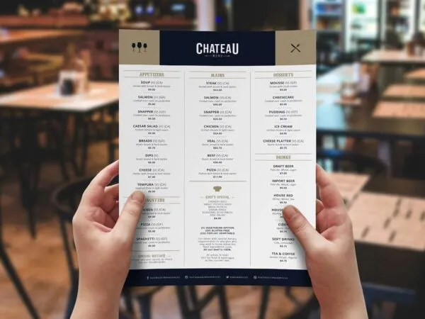 Minimal Vertical Menu Template 1