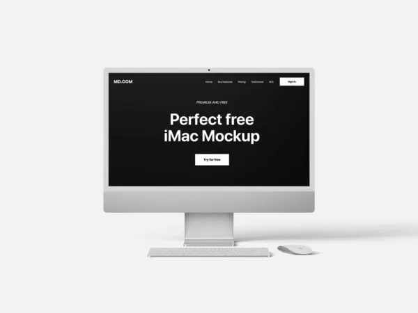 Minimal iMac Mockup 1
