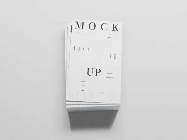 Minimalist Business Card Mockup in Top Sight 1