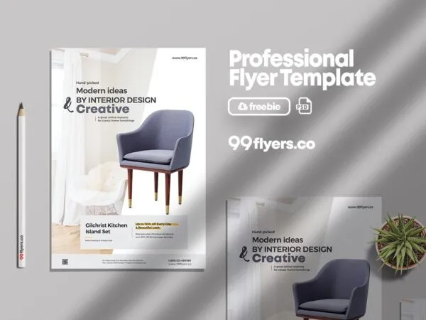 Minimalist Modern Furniture Flyer Template 1
