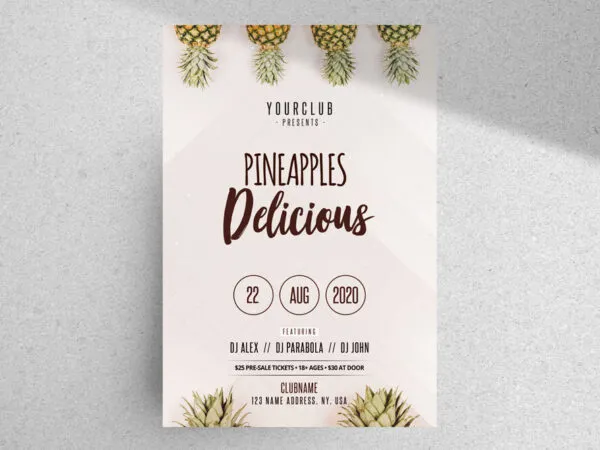Minimalistic Club Party Flyer Template 1