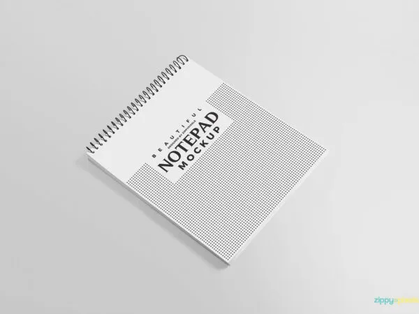 Minimalistic Designed Ringed Notepad Mockup 1