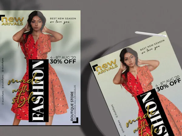 Minimalistic Fashion Event Flyer Template 1