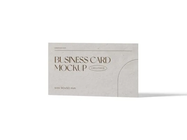 Minimalistic Standing Business Card Mockup 1