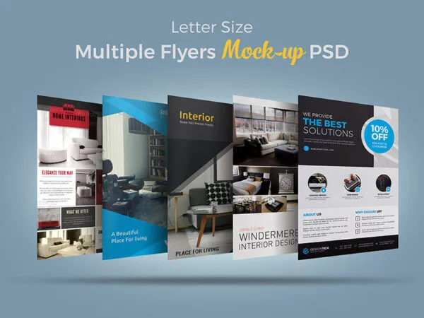 Mockup 7 Perspective View Multiple Flyers 1