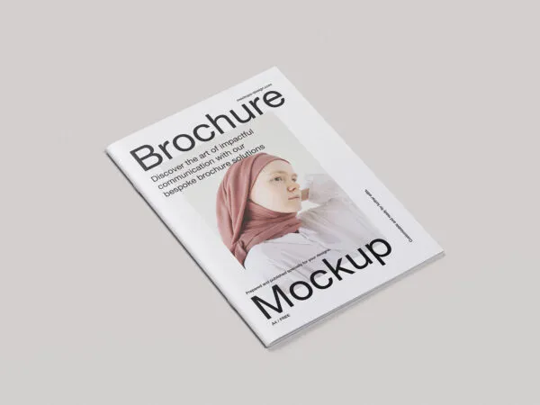 Mockup Bundle with 8 Close up Shots of A4 Brochure 1