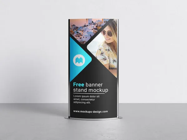 Mockup Display Stand with White and Black Background 1