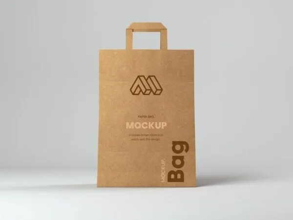 Mockup Displaying Front View of Shopping Paper Bag 1