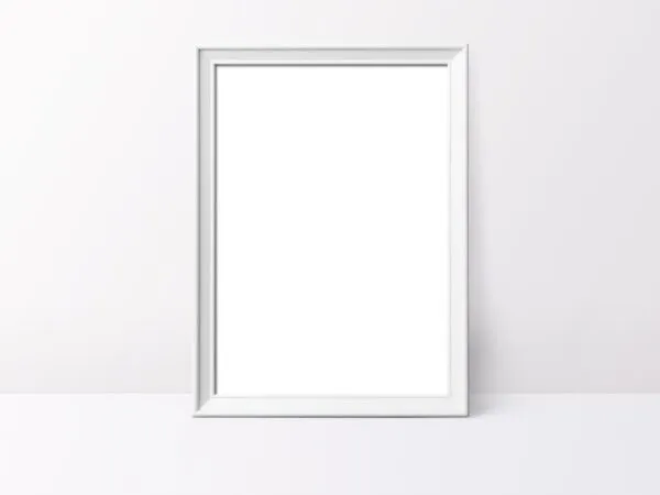 Mockup Displaying Poster Frame Scene Decorated with Birdhouse and Vase 1