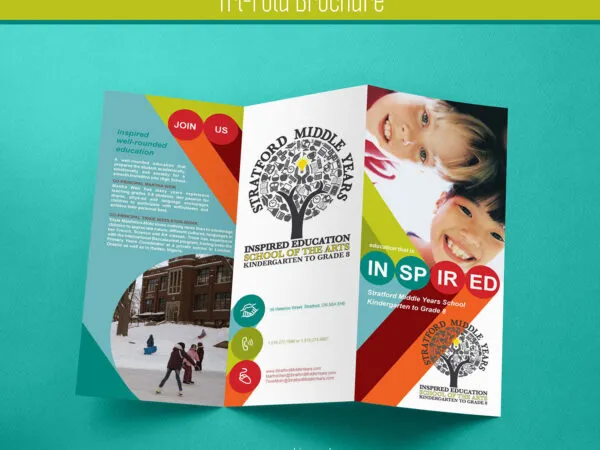 Mockup Displaying Realistic Tri Fold Brochure 1