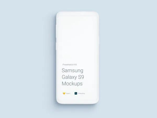 Mockup Displaying Samsung Galaxy S9 Screen 1