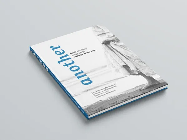 Mockup Displaying Seven Scenes of Hardcover Book 1