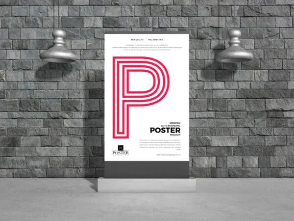 Mockup Displaying Vertical Elite Branding Poster 1